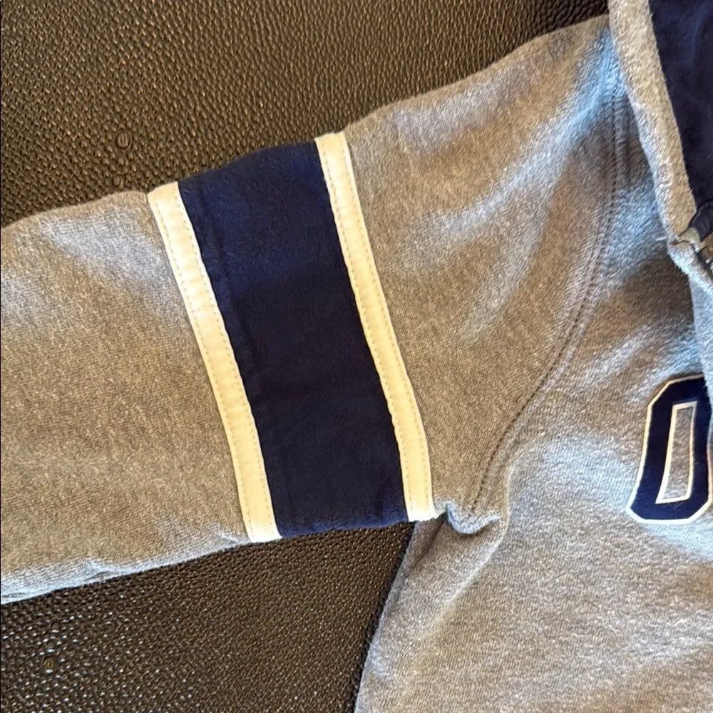 OshKosh B'gosh Full Zip Gray and Blue Sweatshirts & Hoodies size 7